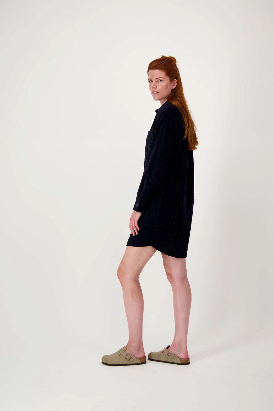 Jurk Zusss - Jersey corduroy long blouse