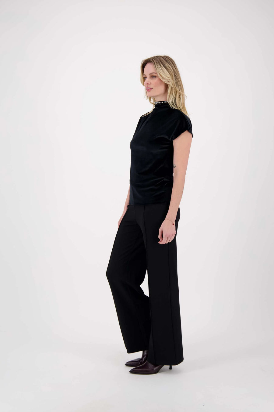 Zusss - Turtle top met parels