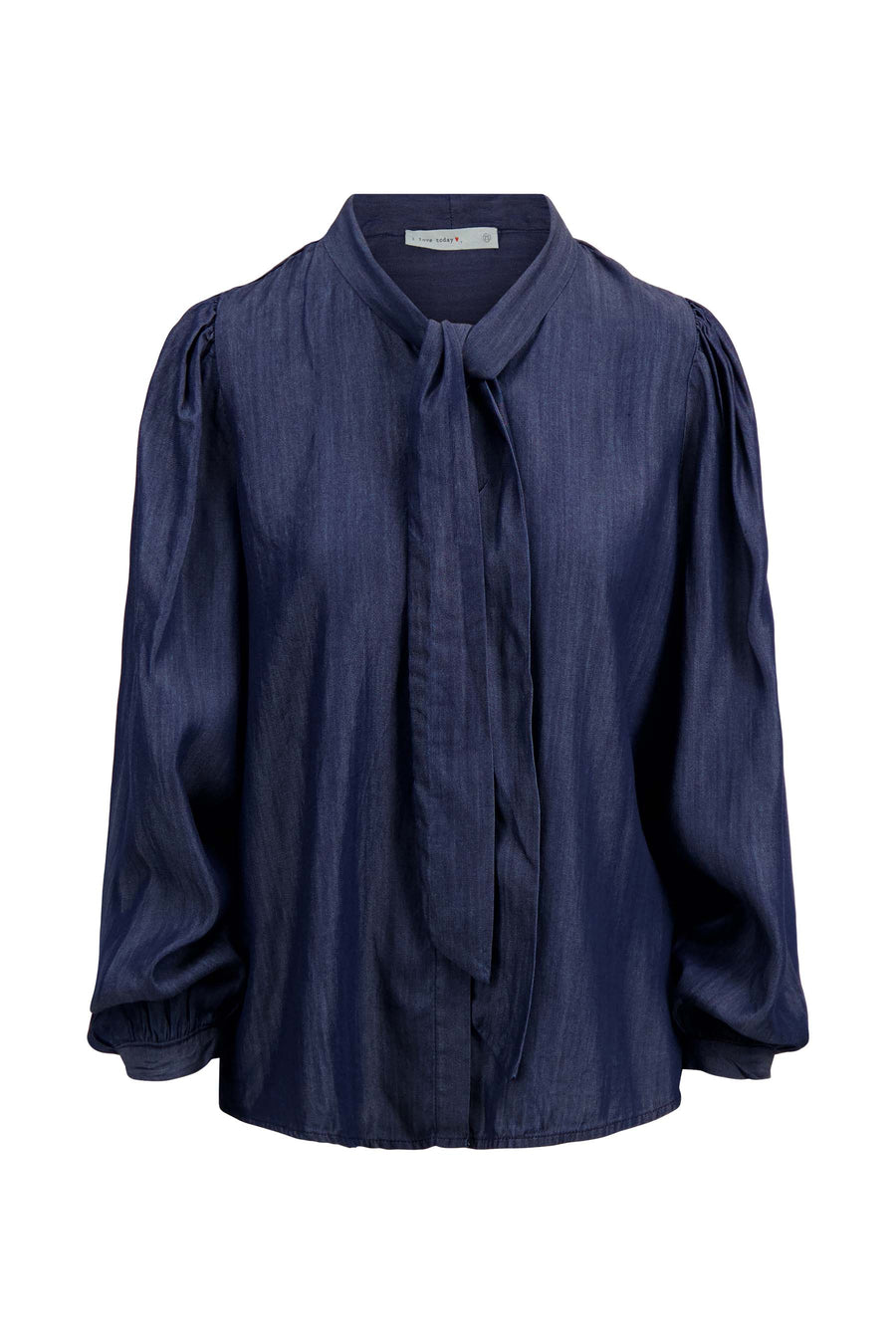 Blouse met denim strik Zusss