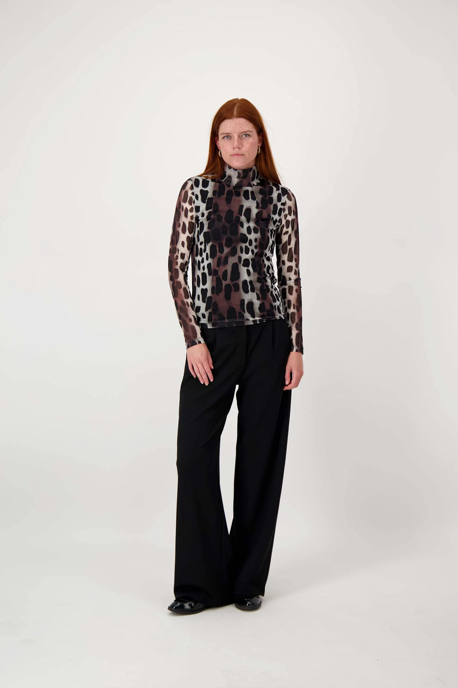 Top Zusss - mesh top met giraf print 0304-231