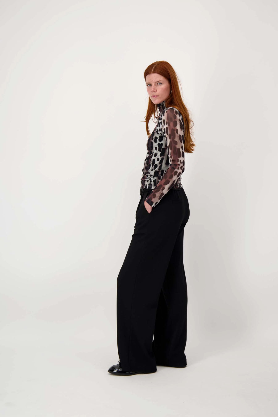Top Zusss - mesh top met giraf print 0304-231