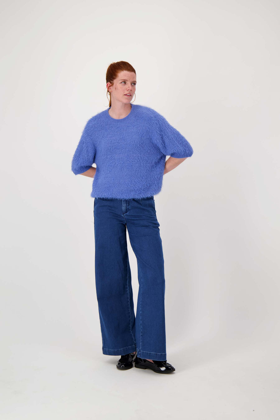 Zusss - Fluffy trui met ronde hals - 0305-074