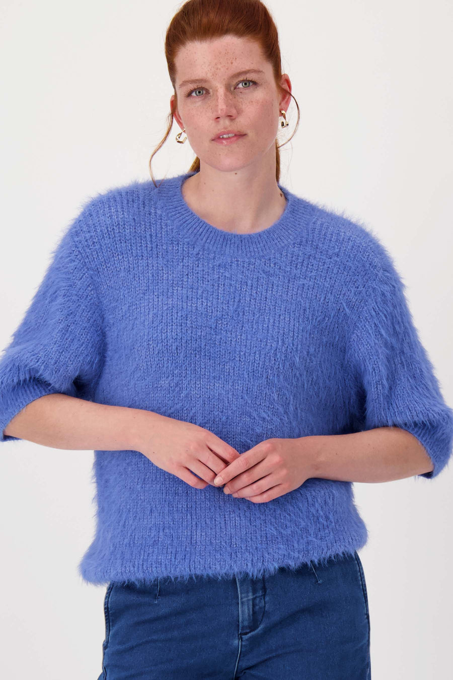 Zusss - Fluffy trui met ronde hals - 0305-074