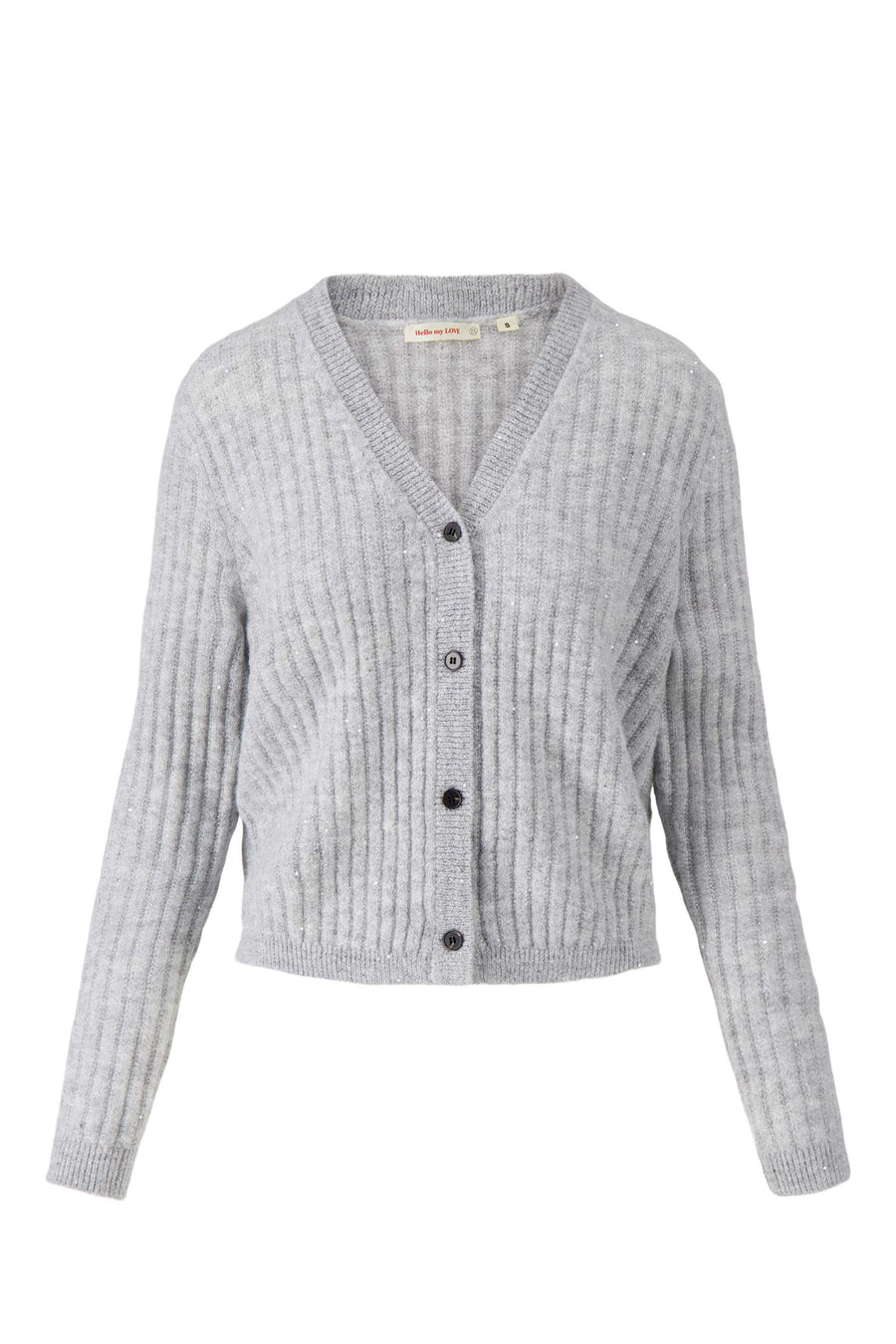 Zusss - Rib vest met kleine pailletten