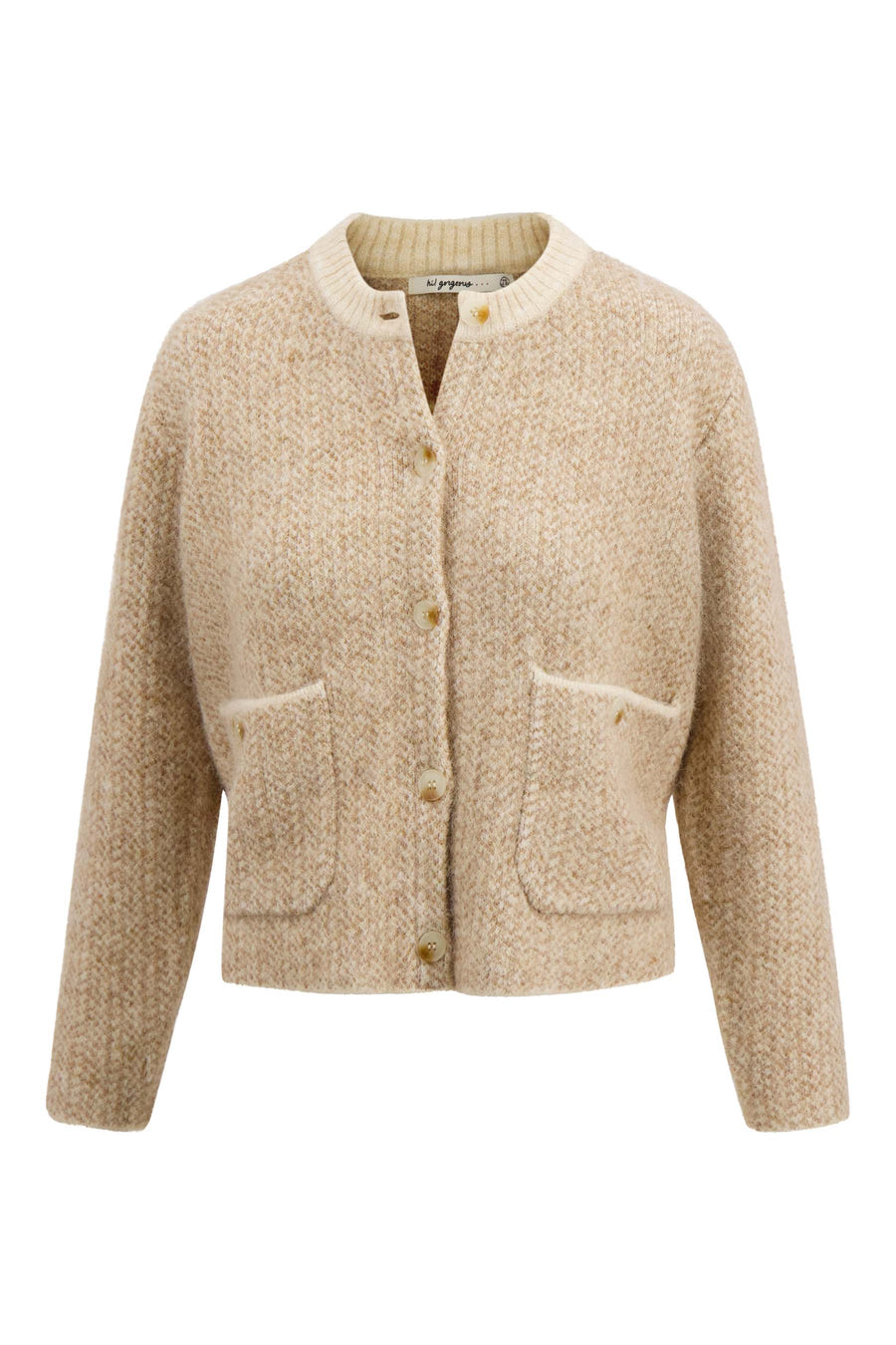 Vest Zusss - Jacquard vest met visgraat structuur