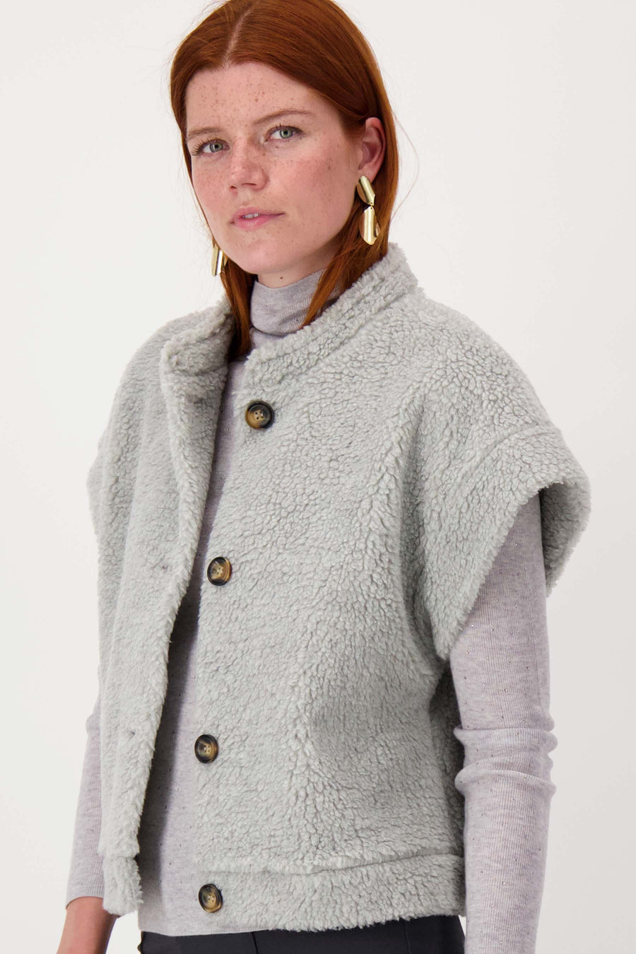 Zusss -Teddy gilet kort