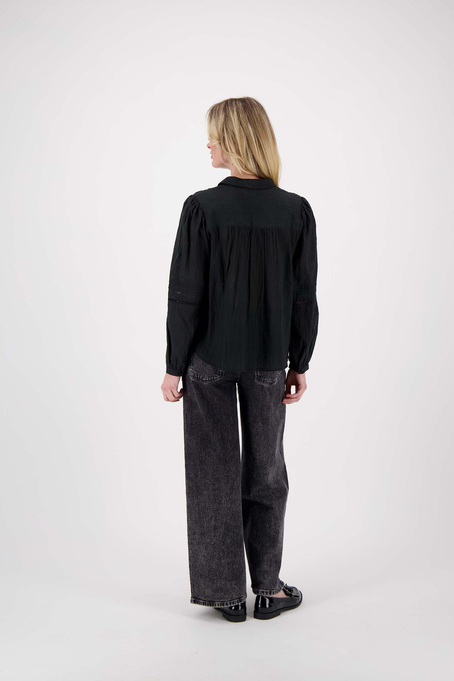 Zusss - Plooi blouse zwart