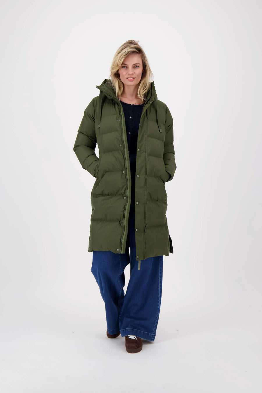 Jas Zusss - lange bubblecoat met teddy details