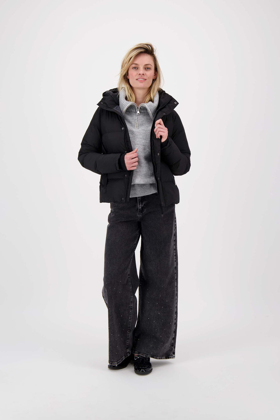 Jas Zusss - Korte Bubble coat met teddy details