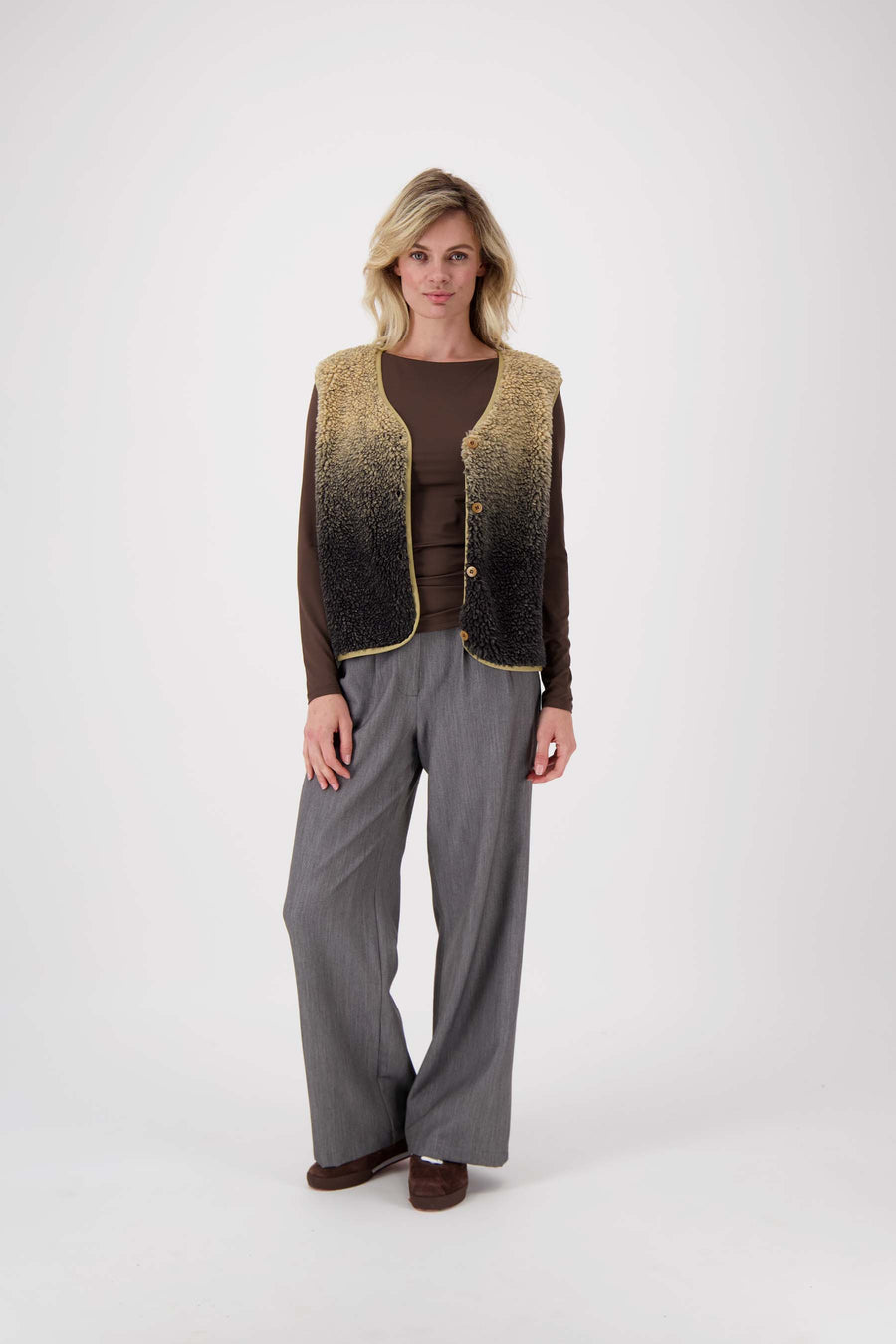 Zusss - Teddy bodywarmer degrade