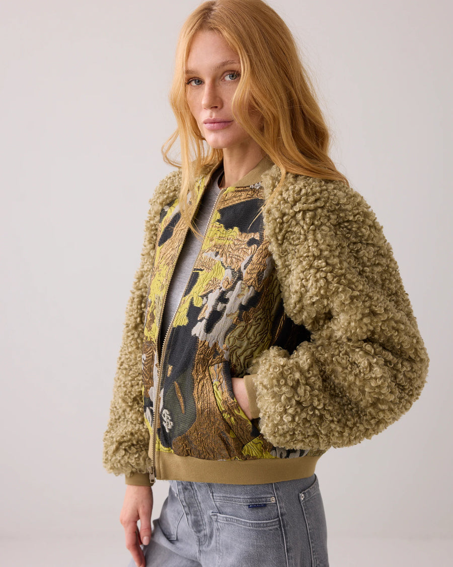 Jacquard-teddy bomber - Summum -  1s1204-12298