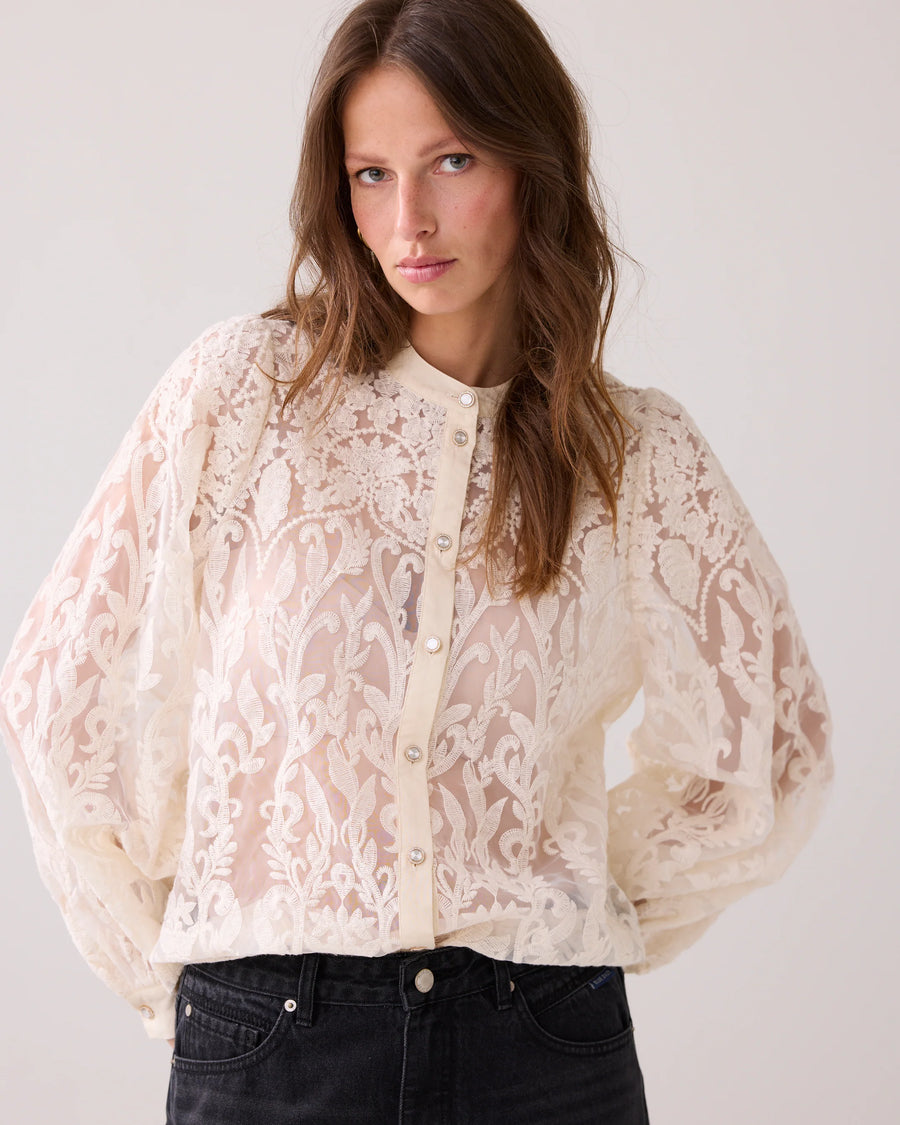 Summum - Transparante blouse van kant - 2s3191-12300