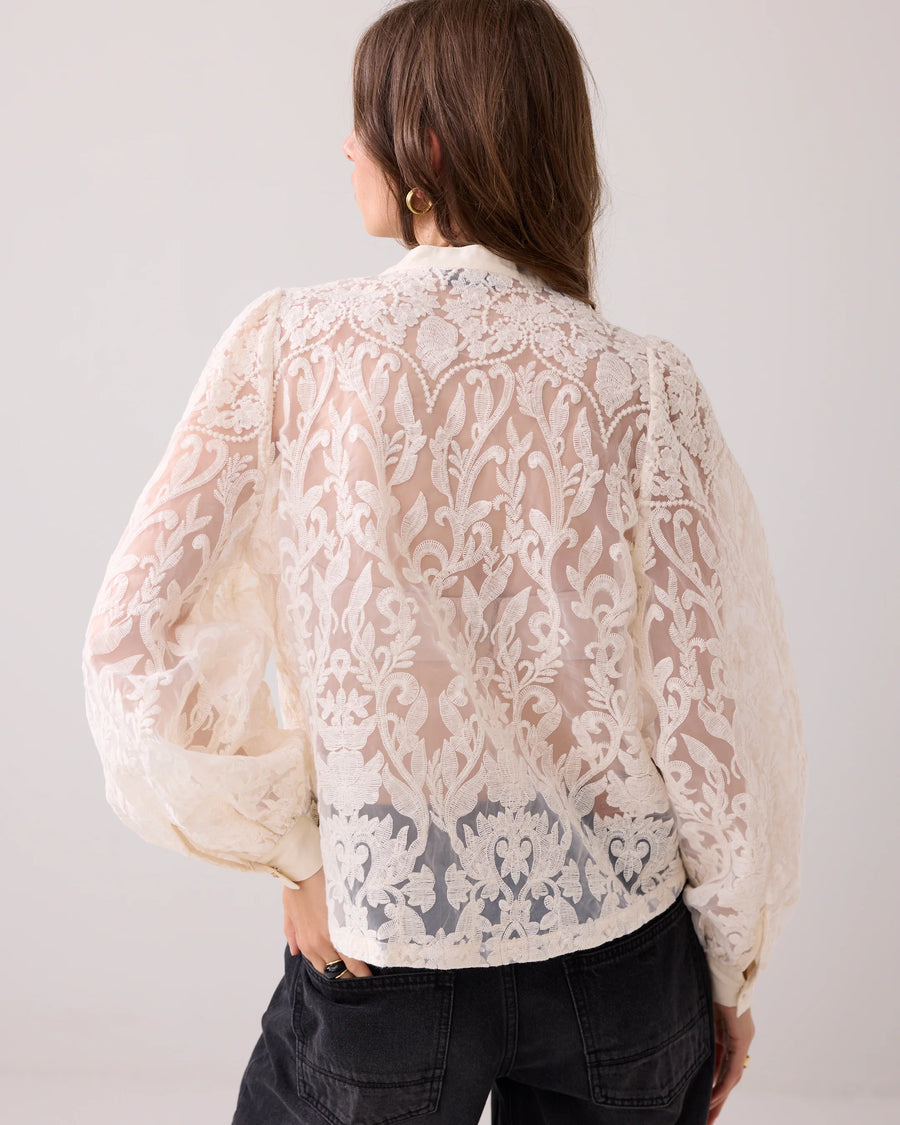 Summum - Transparante blouse van kant - 2s3191-12300
