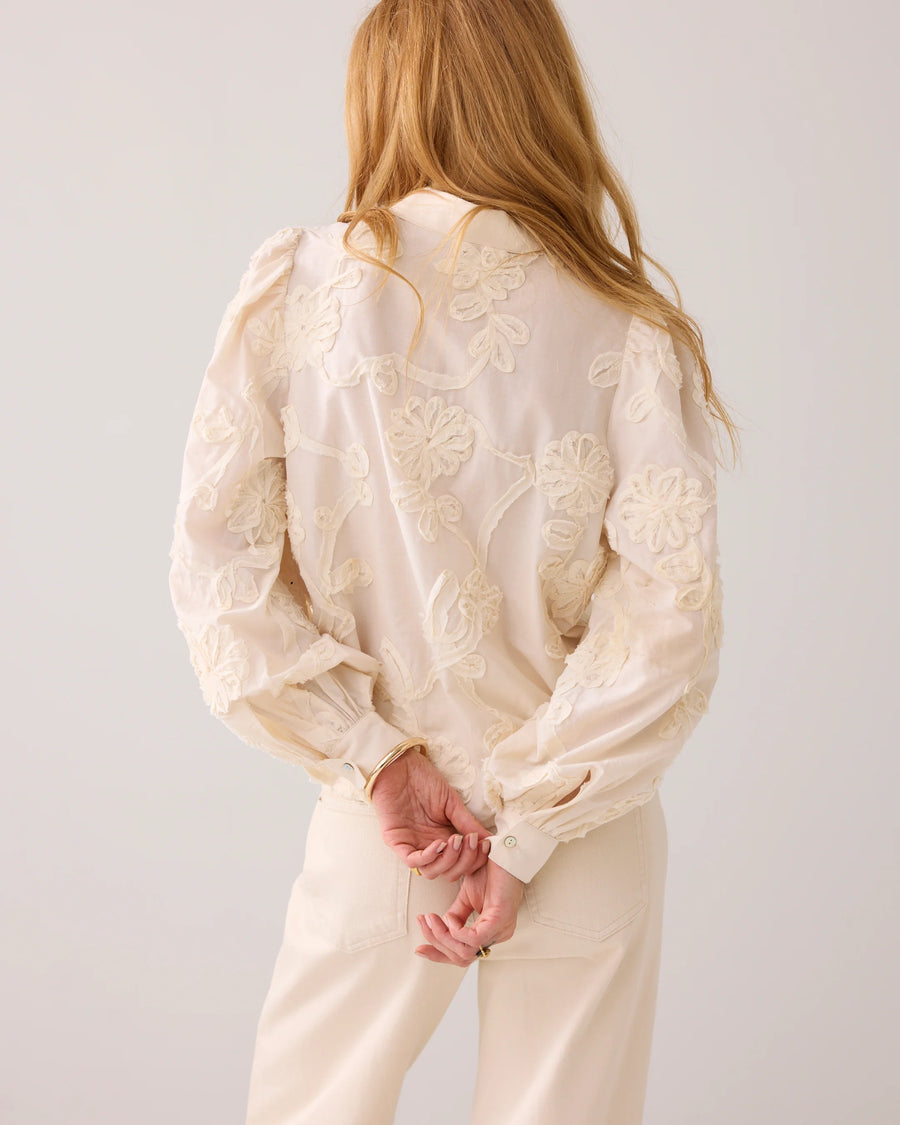 Blouse met flower tape - Summum -  2s3327-1229