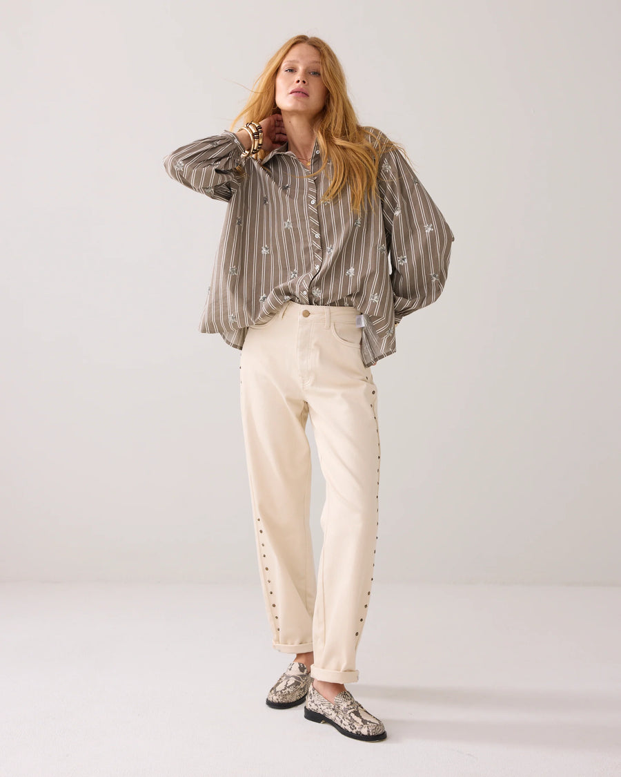Summum A-lijn blouse met pailletten