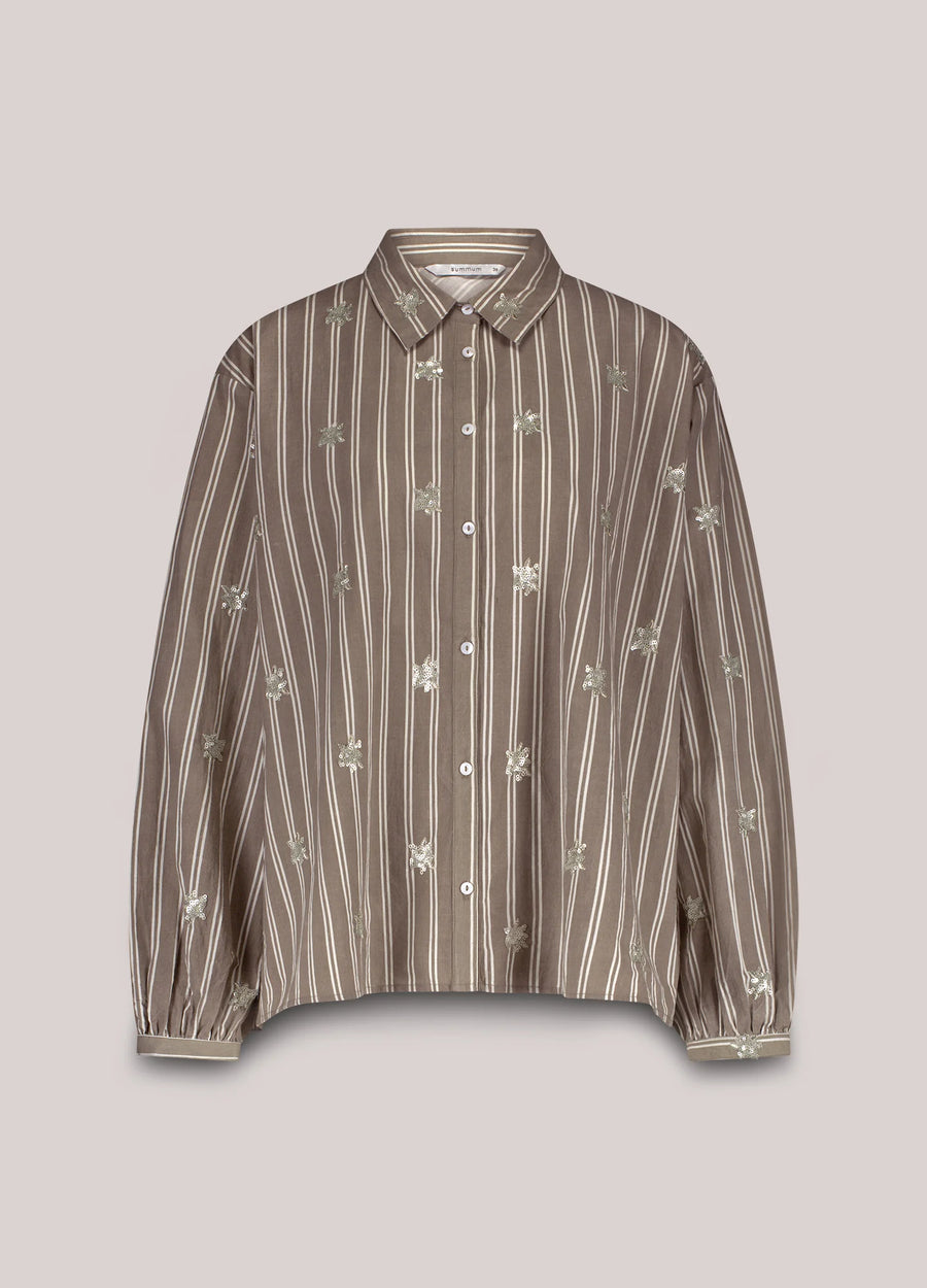 Summum A-lijn blouse met pailletten