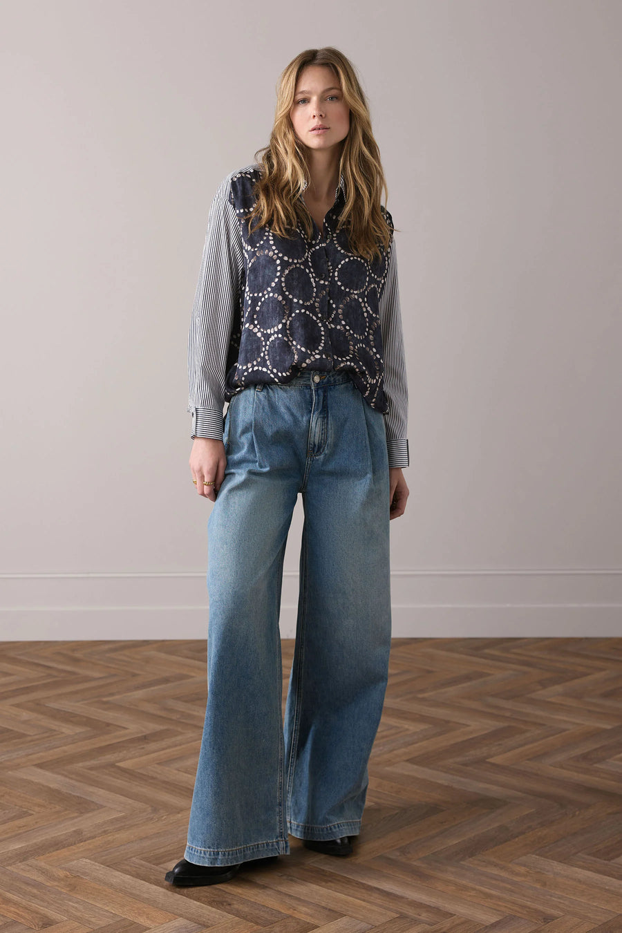 Summum - Overhemdblouse stoffenmix - 2s3329-12263
