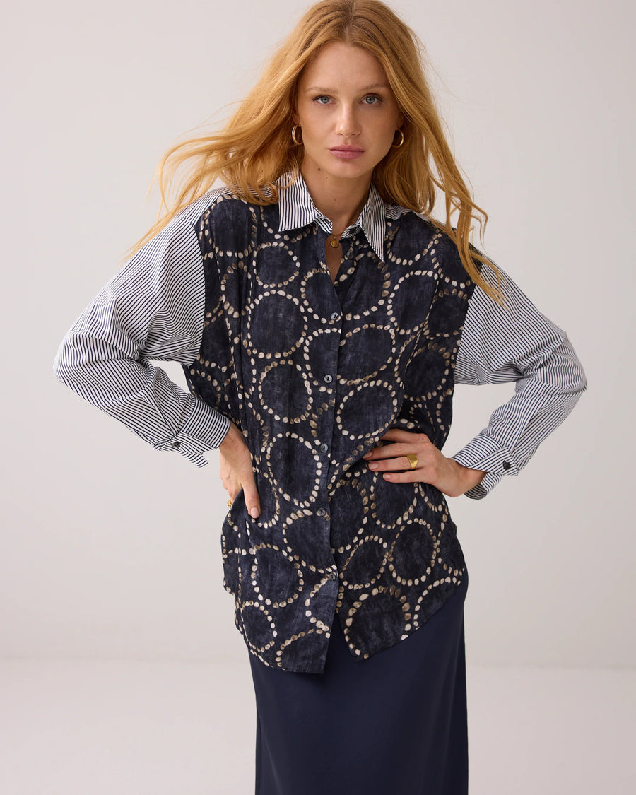 Summum - Overhemdblouse stoffenmix - 2s3329-12263