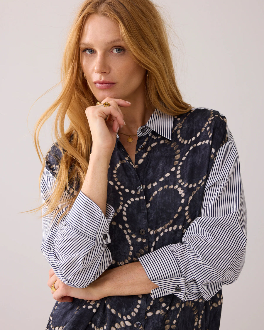Summum - Overhemdblouse stoffenmix - 2s3329-12263