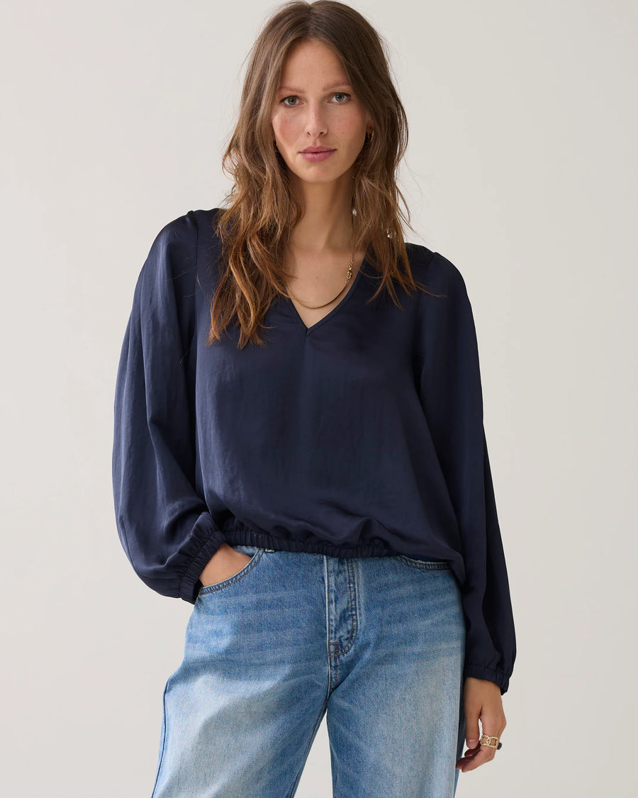 Summum - Glanzende top V-hals - 2s3331-12084