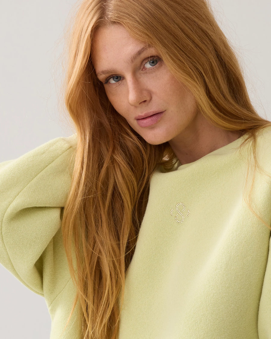 Casual sweater met strass logo - Summum - 3s5067-30413