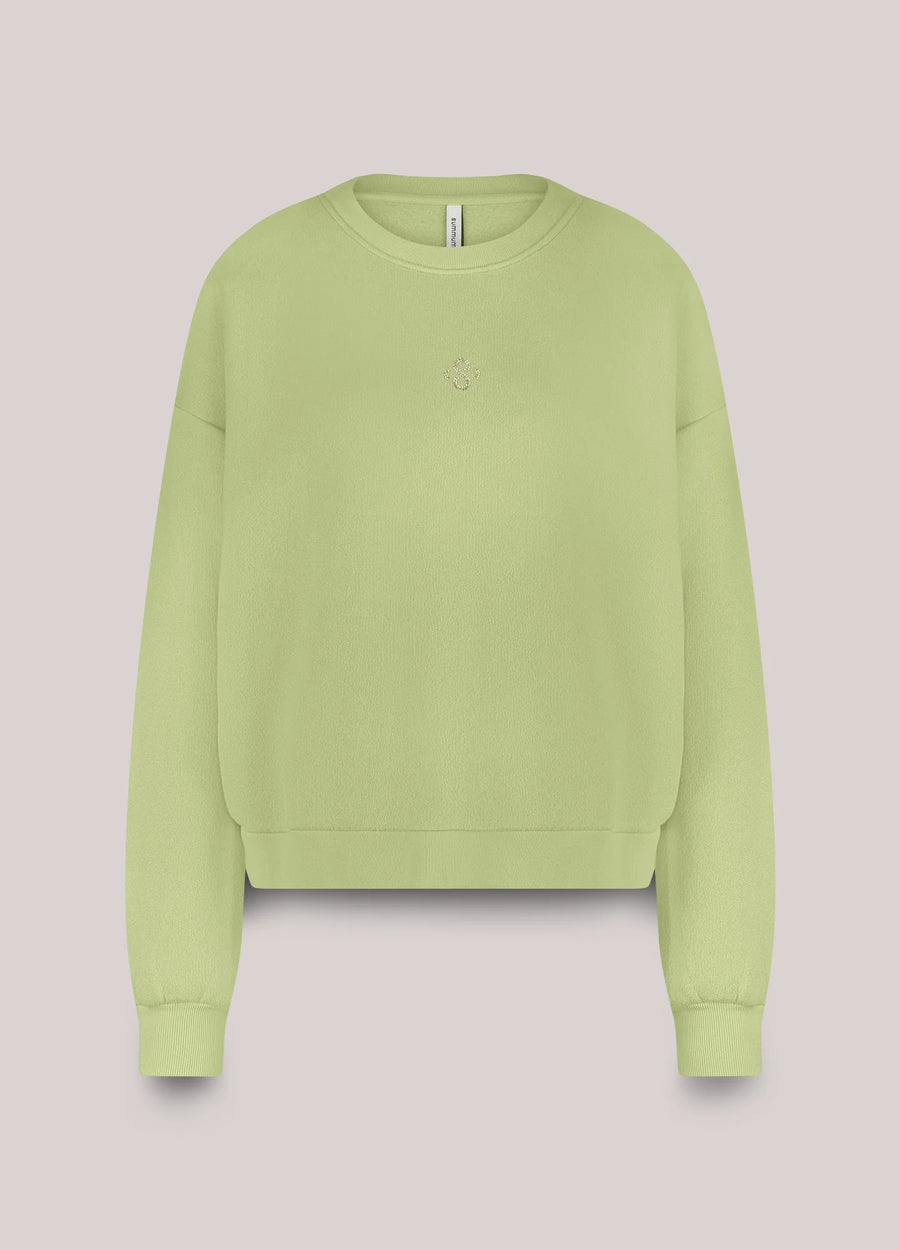 Casual sweater met strass logo - Summum - 3s5067-30413