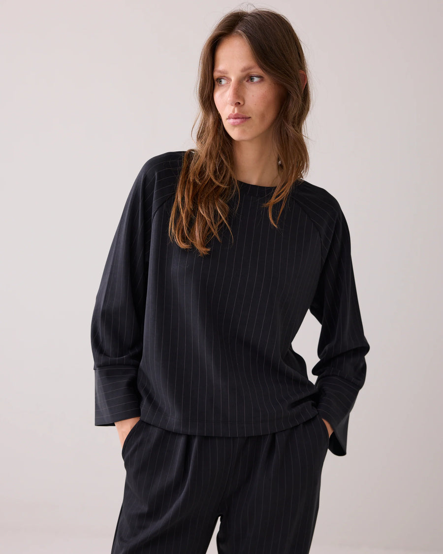 Soft scuba top krijtstreep - Summum - 3s5158-30716
