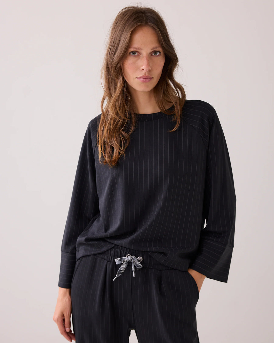 Soft scuba top krijtstreep - Summum - 3s5158-30716