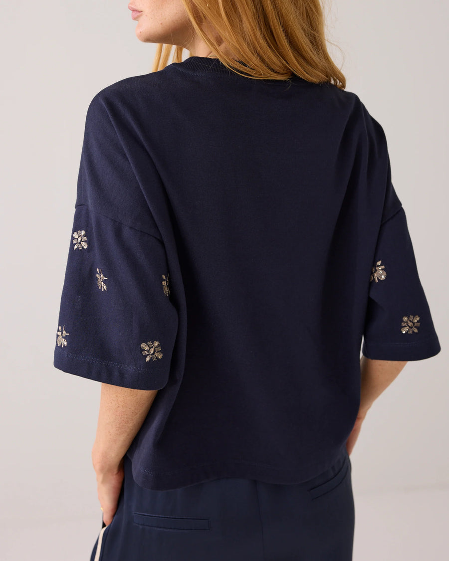 Summum - Boxy sweat met pailletten - 3s5201-30656