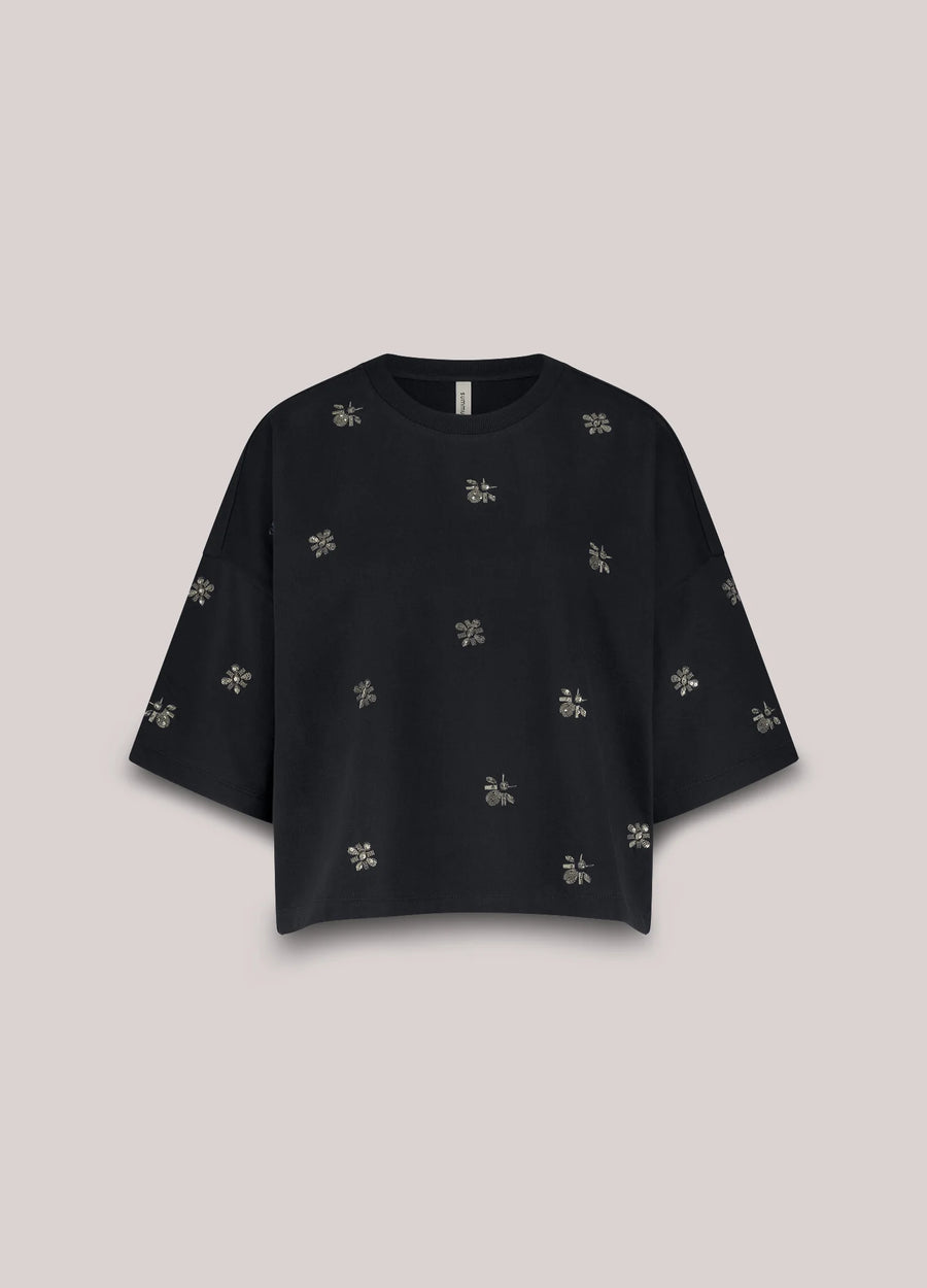 Summum - Boxy sweat met pailletten - 3s5201-30656