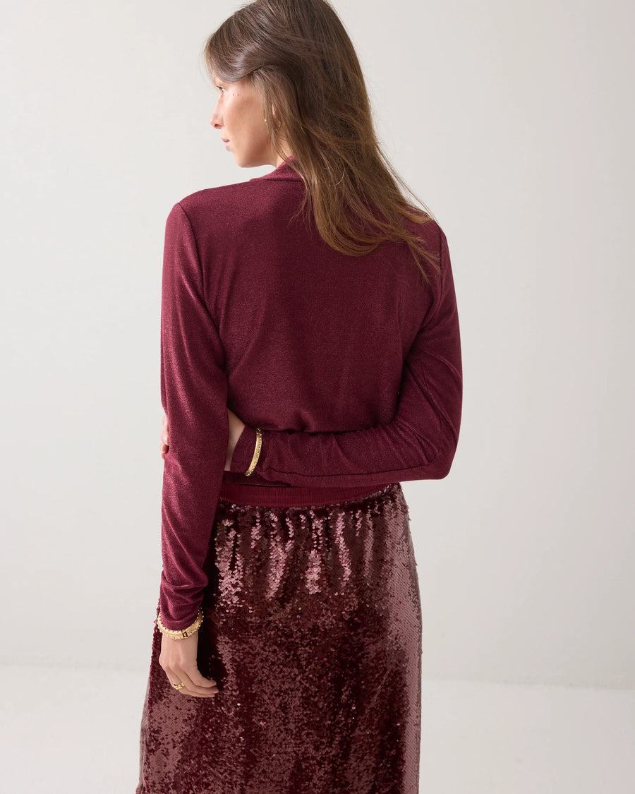 Summum - Fitted longsleeve Italiaanse fabric  Lurex - 3s5233-30644