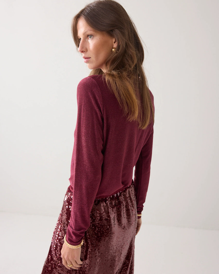 Summum - Fitted longsleeve Italiaanse fabric  Lurex - 3s5233-30644