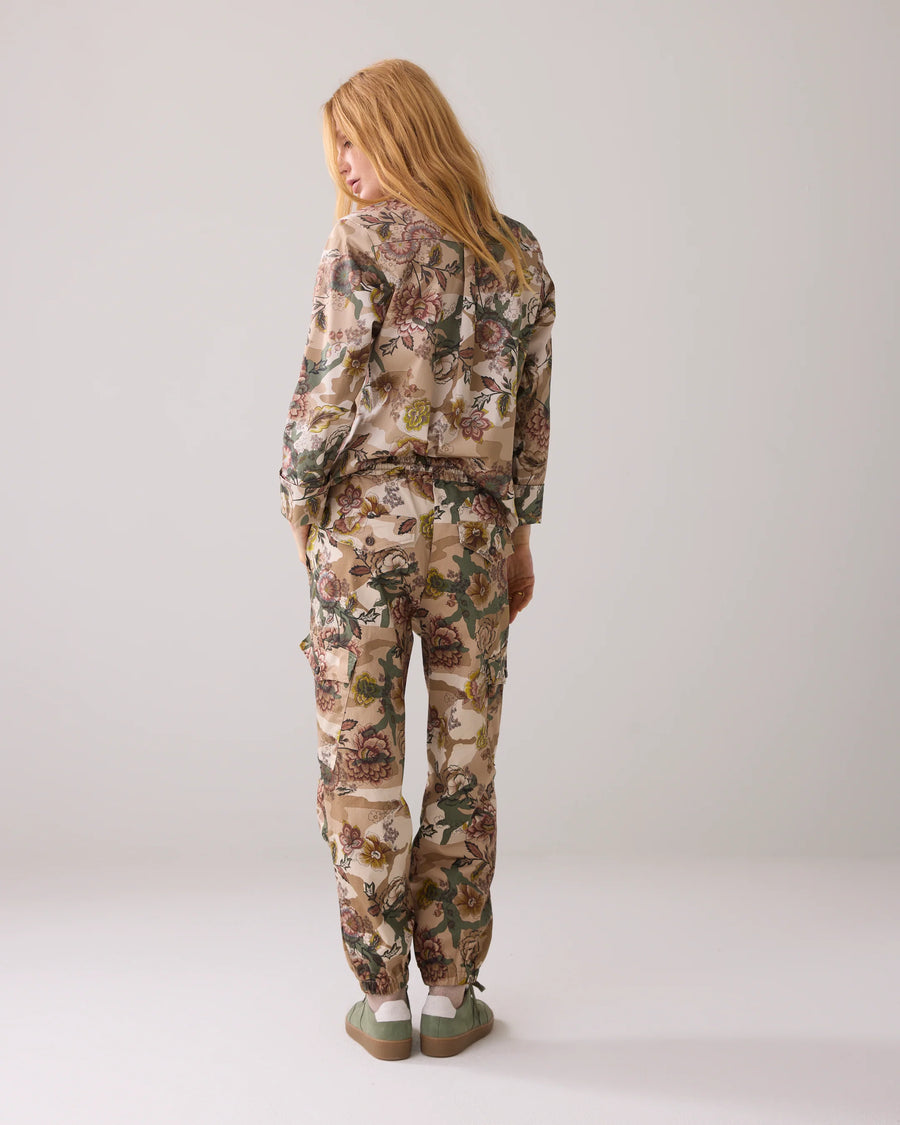 Summum - Broek met camouflage en bloemen