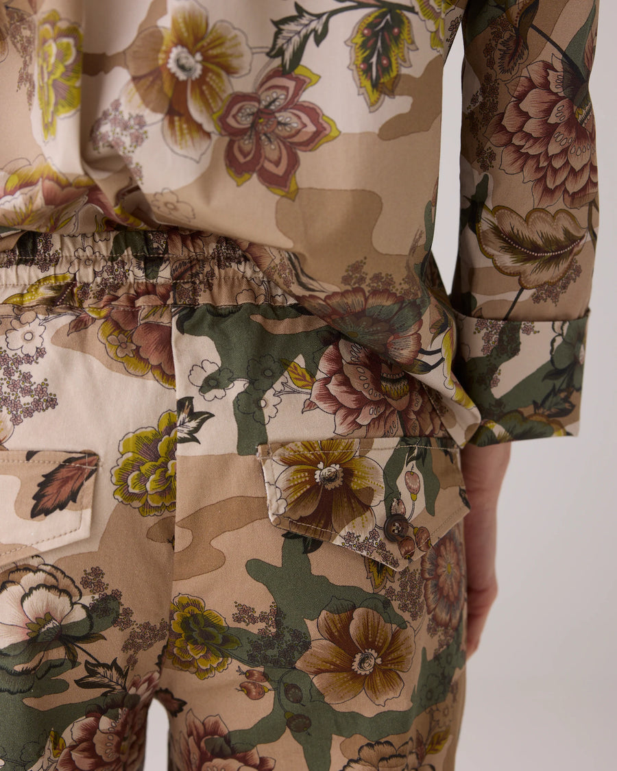 Summum - Broek met camouflage en bloemen