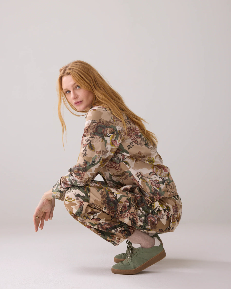 Summum - Broek met camouflage en bloemen