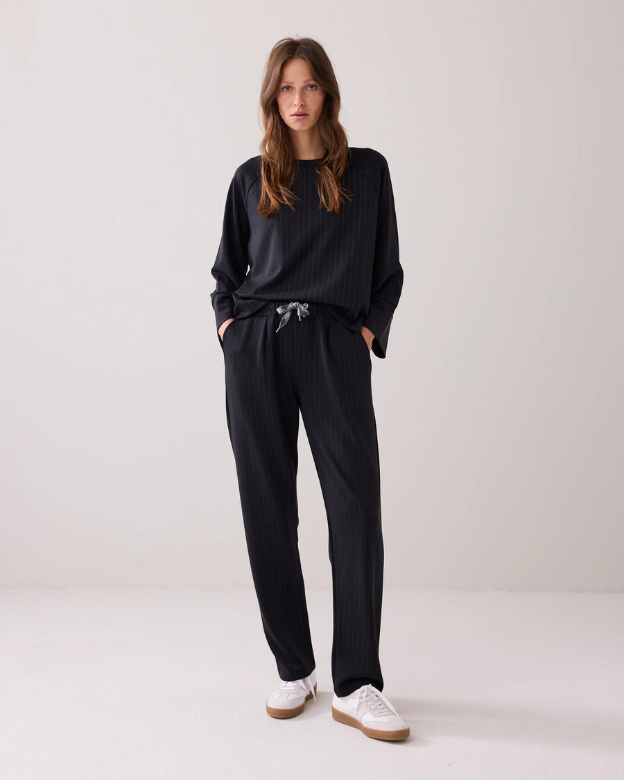 Summum - Sportieve broek met krijtstreep - 4s2854-30716
