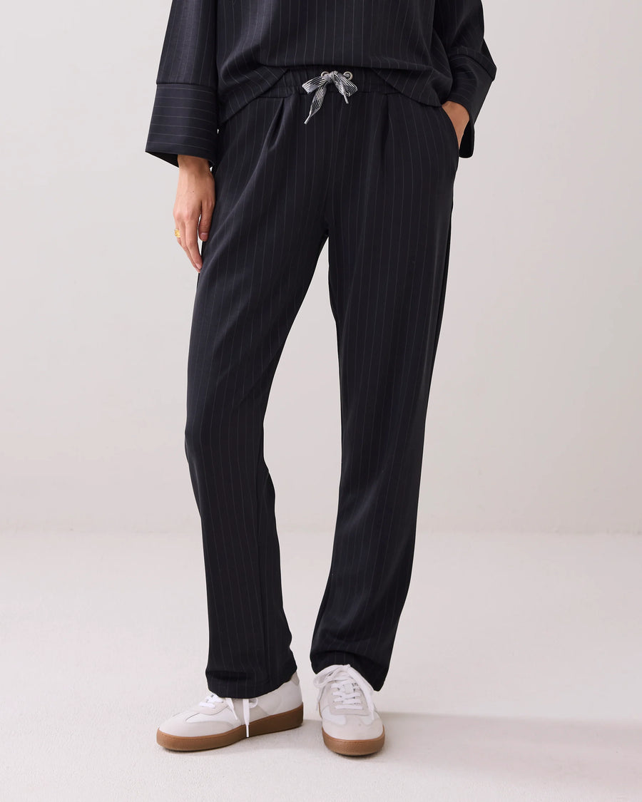 Summum - Sportieve broek met krijtstreep - 4s2854-30716
