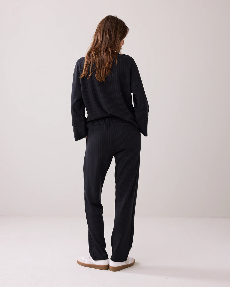 Summum - Sportieve broek met krijtstreep - 4s2854-30716