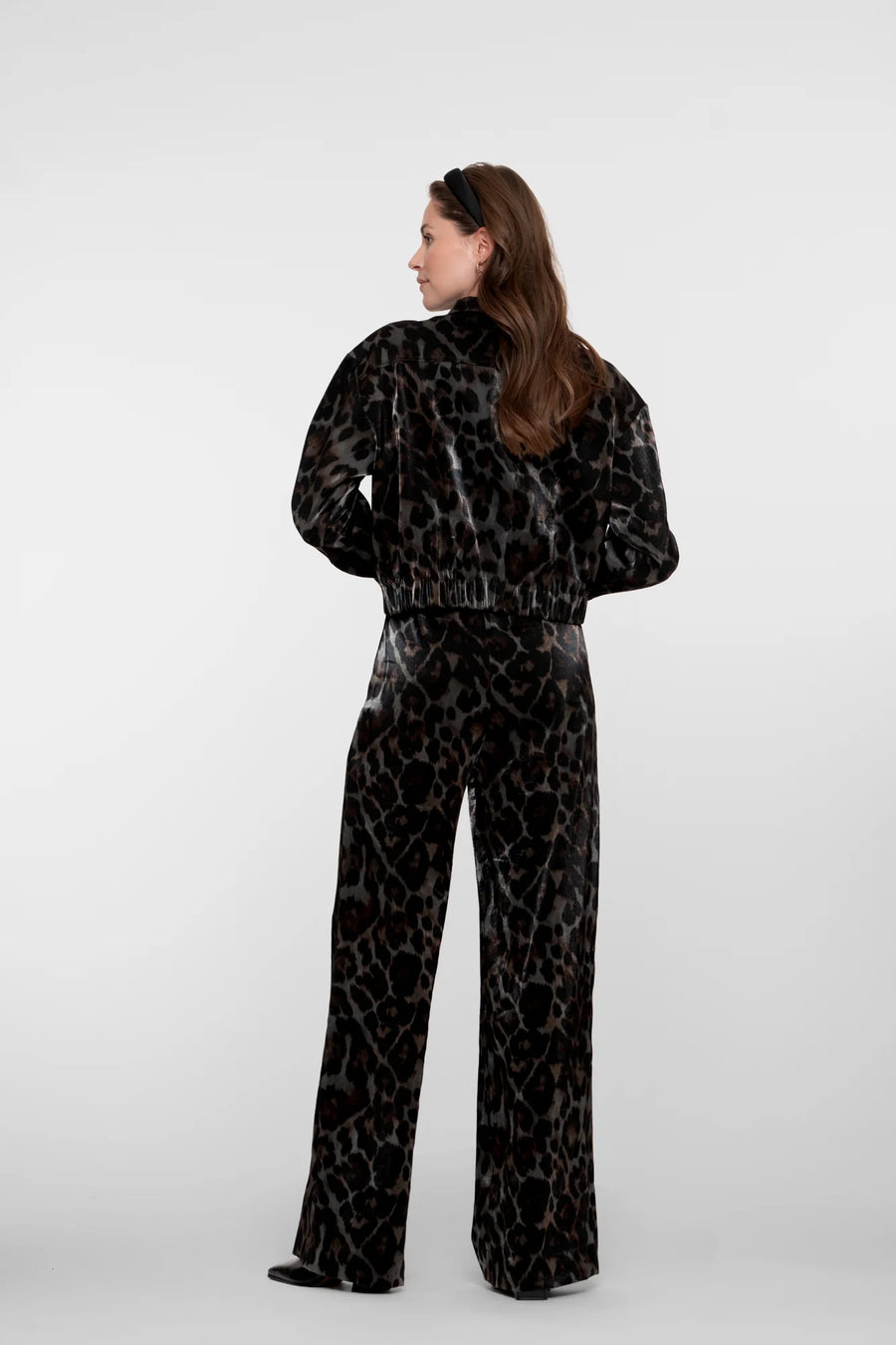 Geisha dames pantalon met leopard print - 51682-20