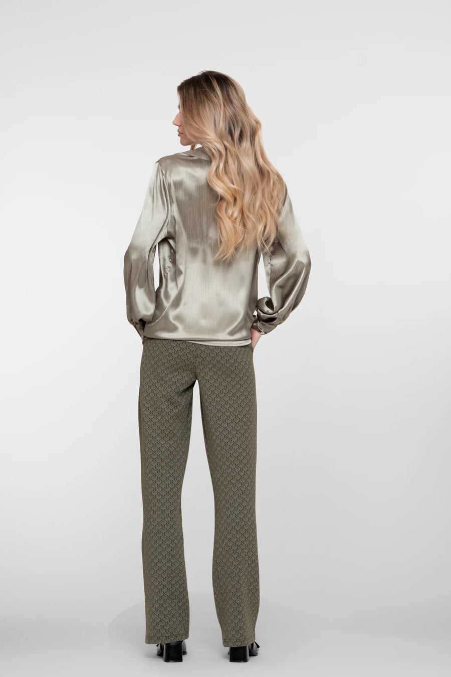 Geisha dames broek met jacquard print. - 51684-20