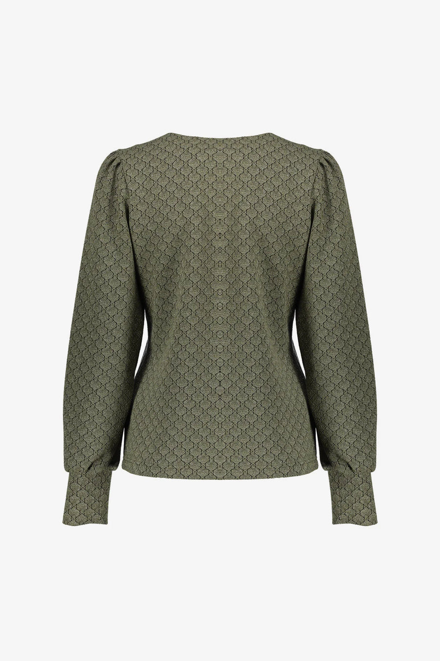 Geisha dames top met V-hals en Jacquard print - 52530-20