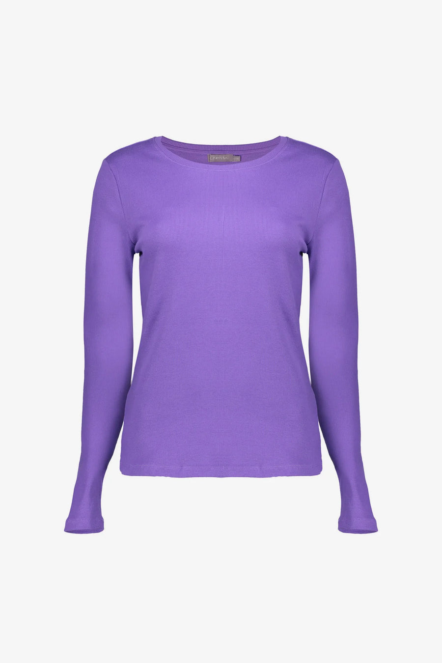 Geisha dames basic ribgebreid T-shirt met lange mouwen - 52603-41