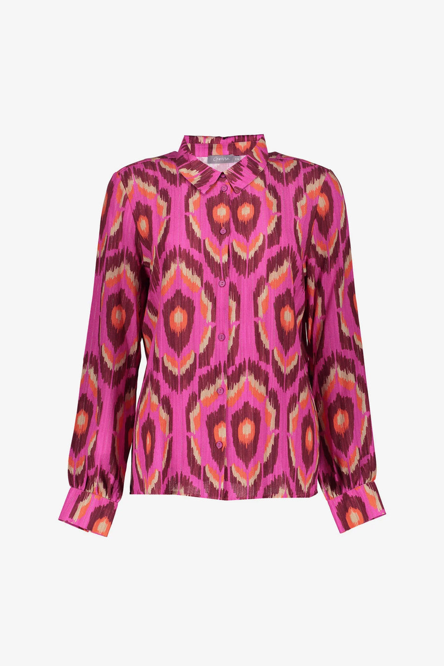 Geisha dames blouse met grafische print en lurex - 53635-20