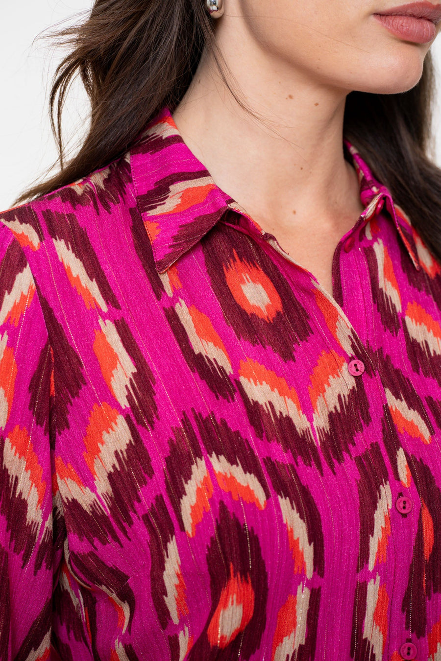Geisha dames blouse met grafische print en lurex - 53635-20