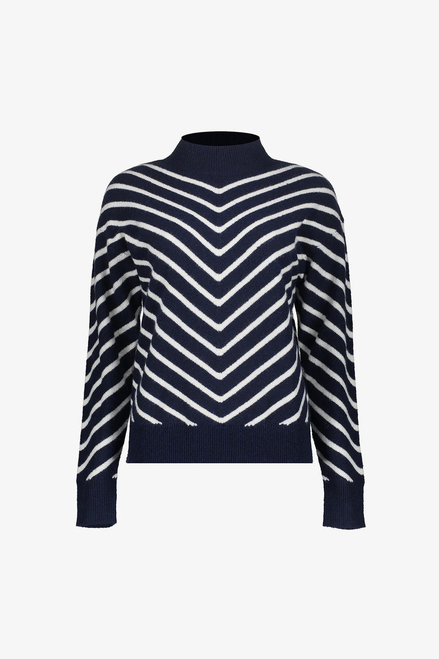 Geisha dames trui met streepdessin en turtleneck - 54504-10