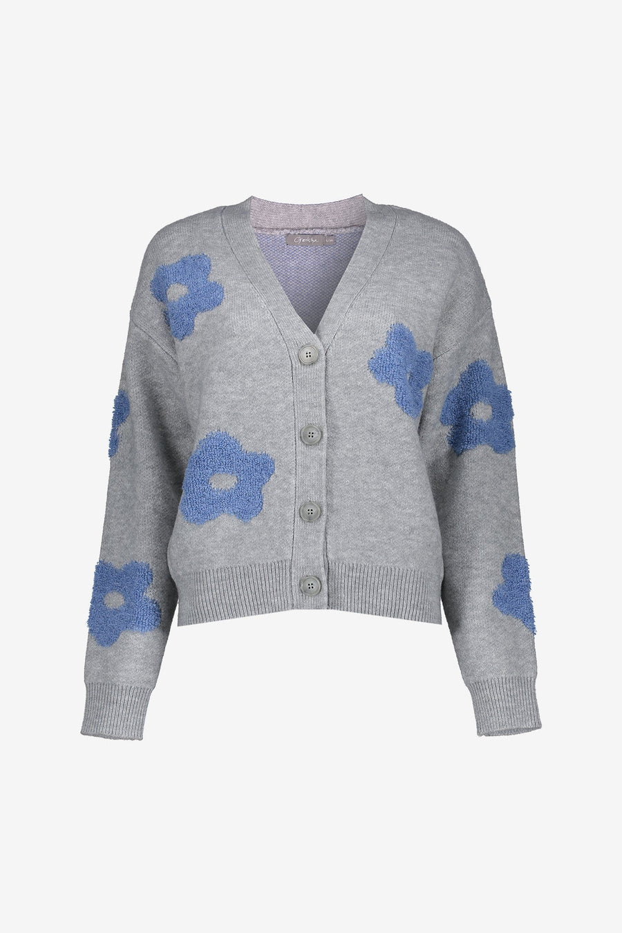 Geisha dames oversized vest met bloemenmotief -  54510-10