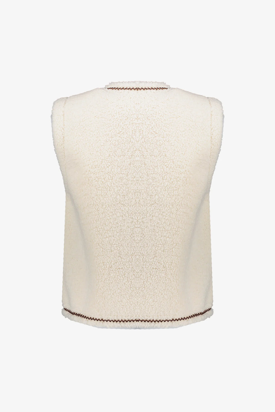 Geisha - dames teddy gilet met geweven bies - 55541-19