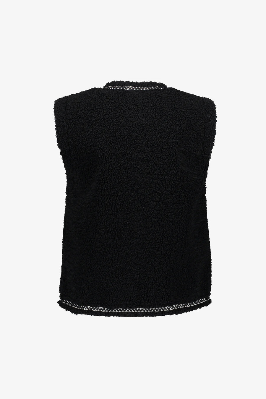 Geisha - dames teddy gilet met geweven bies - 55541-19