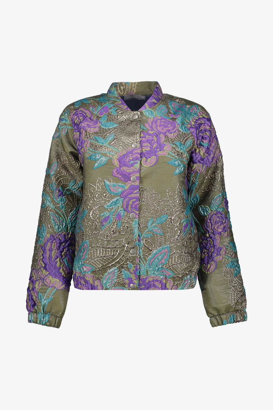 Geisha dames jasje met bloemen en lurex - 55713-20
