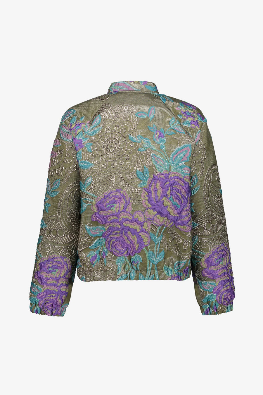Geisha dames jasje met bloemen en lurex - 55713-20